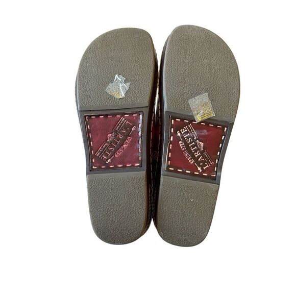 L'Artiste by Spring Step Burbandale Slingback Sandals size 40 US 9 Leather Red - Picture 9 of 11